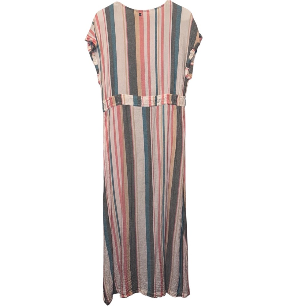 Roxy|Lagoon Button Down Striped Maxi Dress Beachy… - image 7